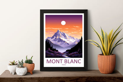 Mont Blanc Travel Print Wall Art Mont Blanc Wall Hanging Home Decor Mont Blanc Gift Art Lovers Wall Art Print Art Mont Blanc Wall Art