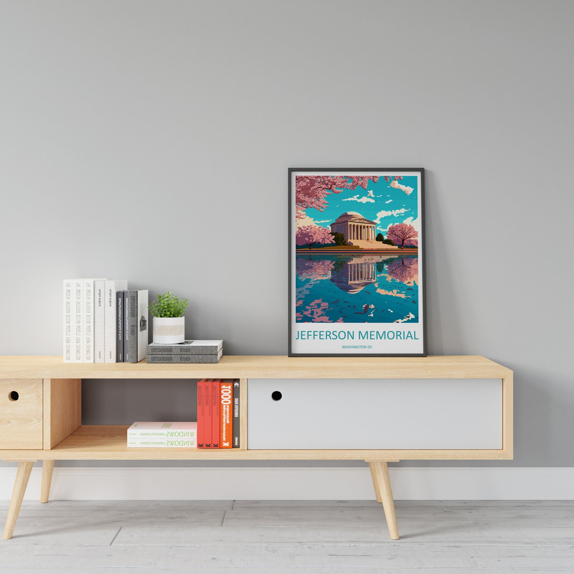 Jefferson Memorial Travel Print Wall Art Jefferson MemorialWall Hanging Home Décor Jefferson Memorial Gift Art Washington DC Art