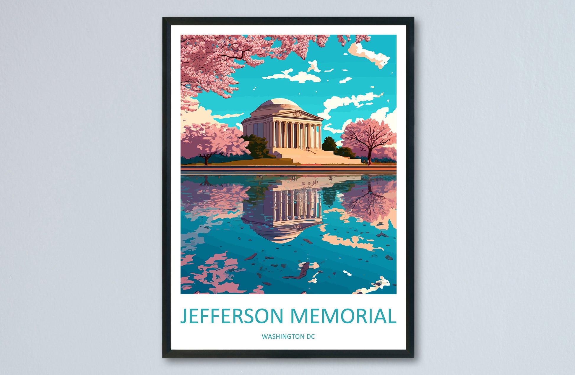 Jefferson Memorial Travel Print Wall Art Jefferson MemorialWall Hanging Home Décor Jefferson Memorial Gift Art Washington DC Art
