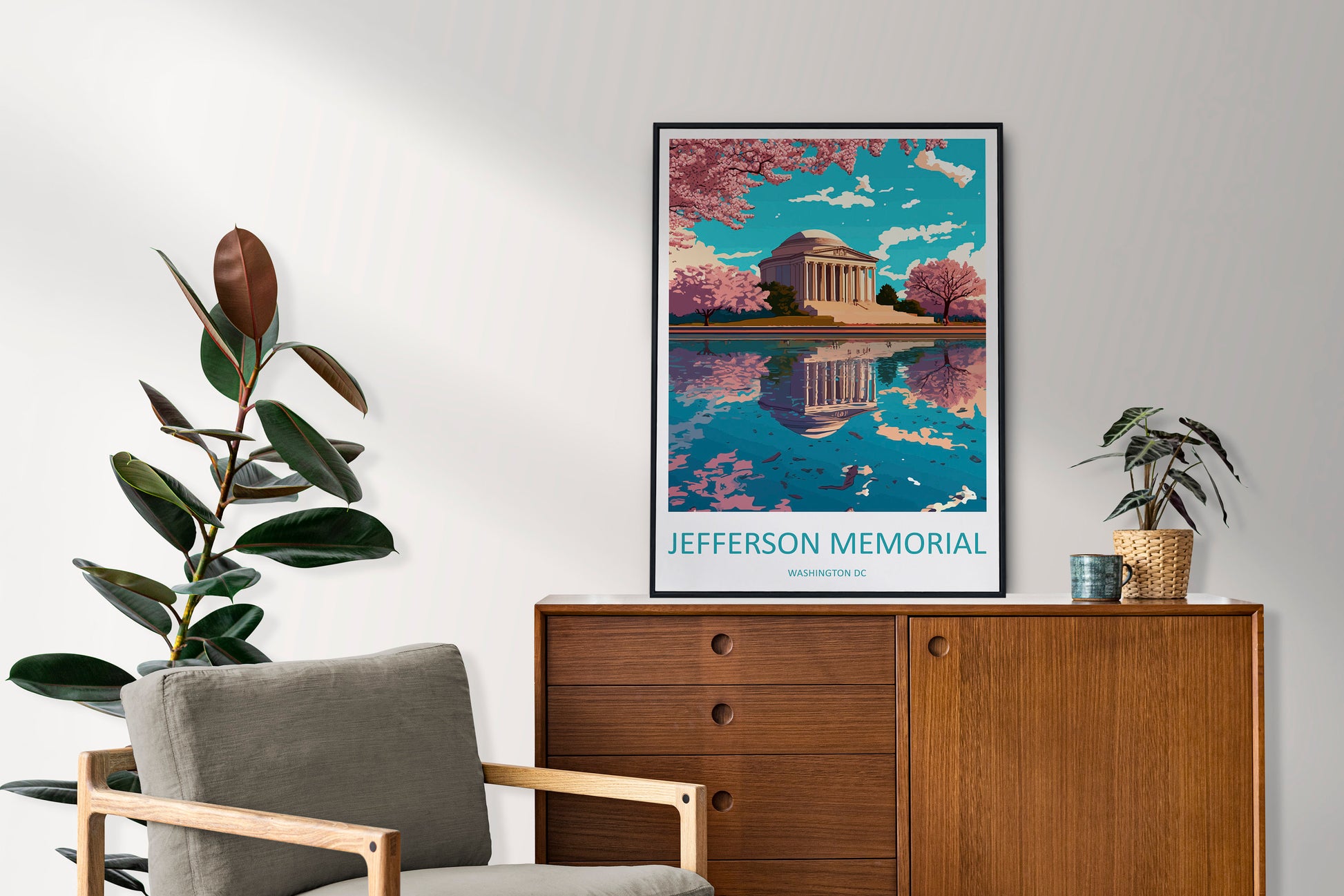 Jefferson Memorial Travel Print Wall Art Jefferson MemorialWall Hanging Home Décor Jefferson Memorial Gift Art Washington DC Art