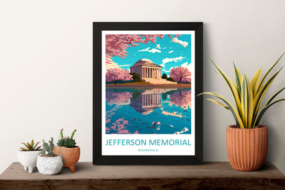 Jefferson Memorial Travel Print Wall Art Jefferson MemorialWall Hanging Home Décor Jefferson Memorial Gift Art Washington DC Art