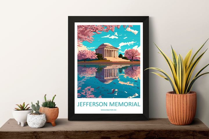 Jefferson Memorial Travel Print Wall Art Jefferson MemorialWall Hanging Home Décor Jefferson Memorial Gift Art Washington DC Art