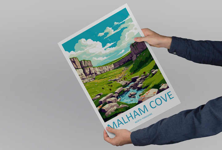 Malham Cove Travel Print Wall Art Malham Cove Wall Hanging Home Décor Malham Cove Head Gift Art Lovers England Art Lover