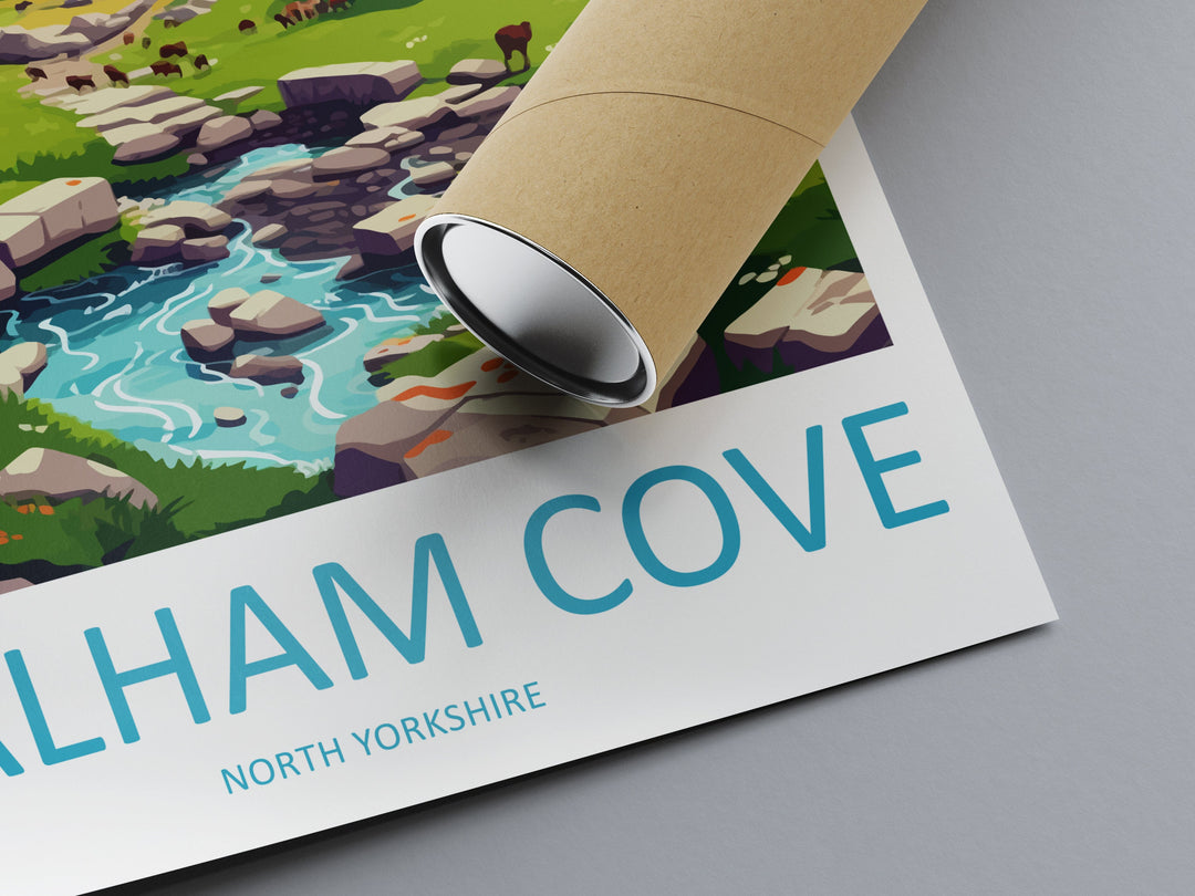 Malham Cove Travel Print Wall Art Malham Cove Wall Hanging Home Décor Malham Cove Head Gift Art Lovers England Art Lover