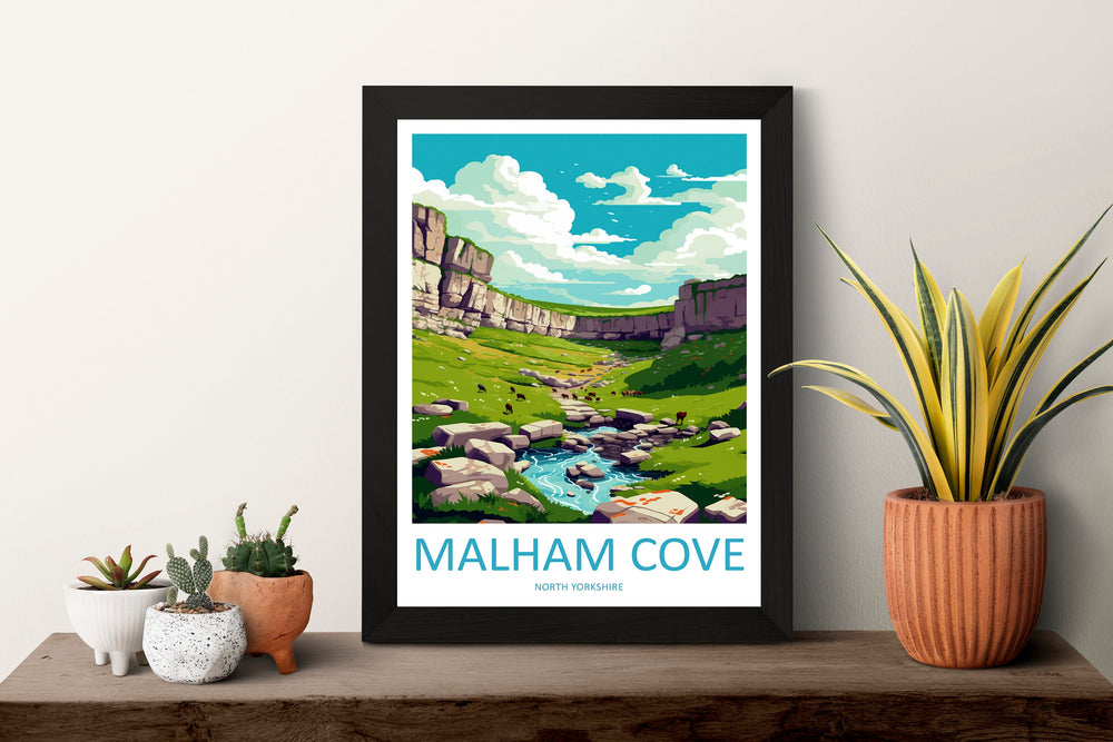 Malham Cove Travel Print Wall Art Malham Cove Wall Hanging Home Décor Malham Cove Head Gift Art Lovers England Art Lover