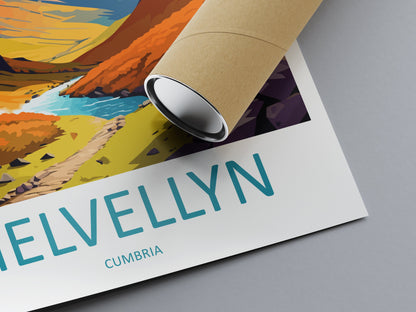 Helvellyn Travel Print Wall Art Helvellyn Wall Hanging Home Décor Helvellyn Gift Art Lovers Cumbria Art Lover Gift Helvellyn