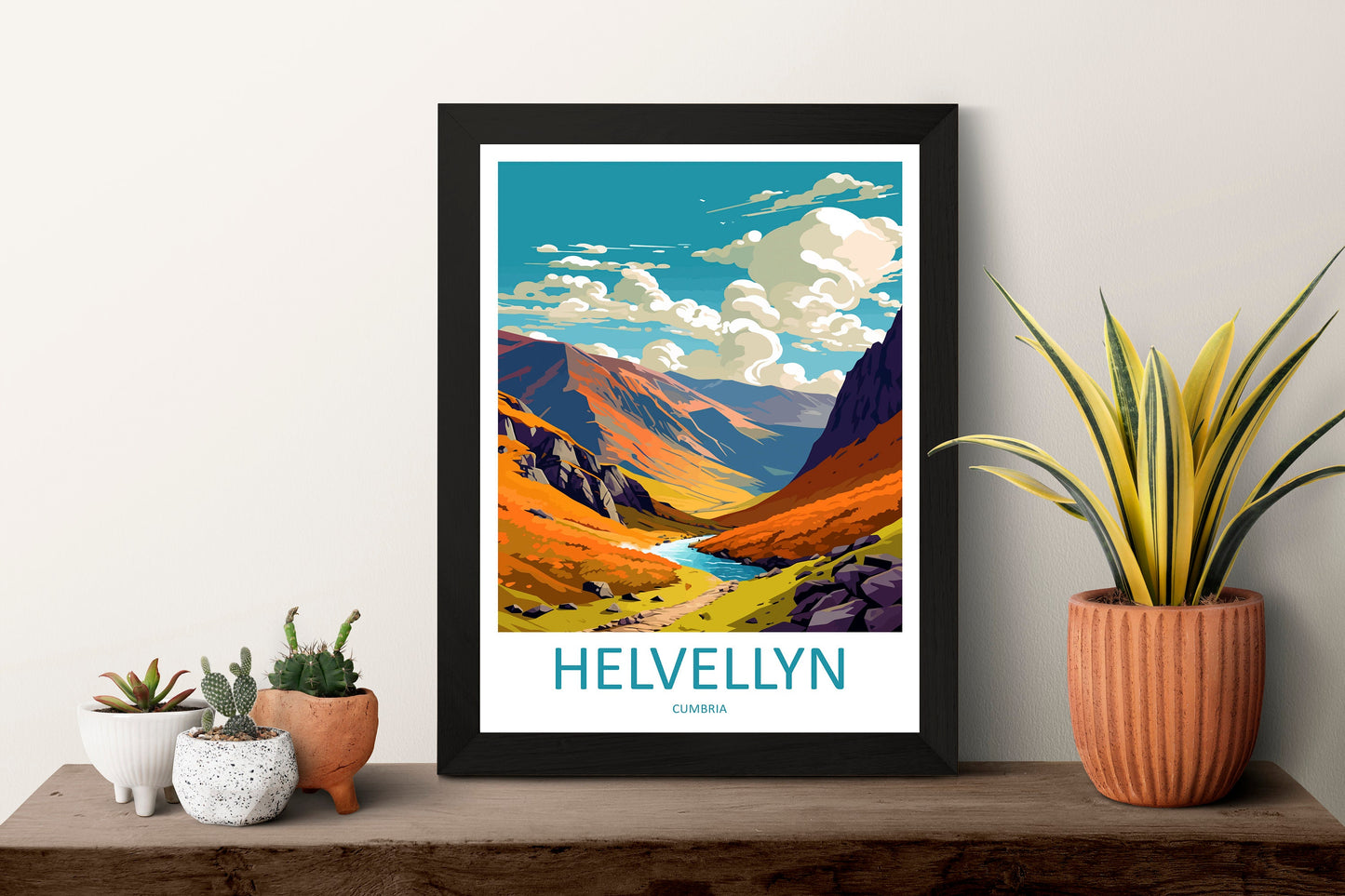 Helvellyn Travel Print Wall Art Helvellyn Wall Hanging Home Décor Helvellyn Gift Art Lovers Cumbria Art Lover Gift Helvellyn