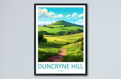 Duncryne Hill Travel Print Wall Art Duncryne Hill Wall Hanging Home Décor Duncryne Hill Gift Art Lovers Stirling Art Lover Gift