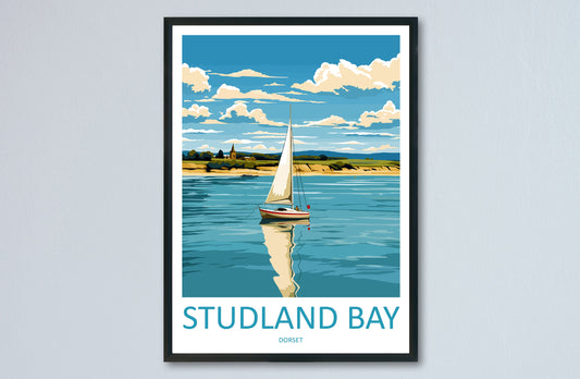 Studland Bay Travel Print Wall Art Studland Bay Wall Hanging Home Décor Studland Bay Gift Art Lovers England Art Lover Gift Studland Bay