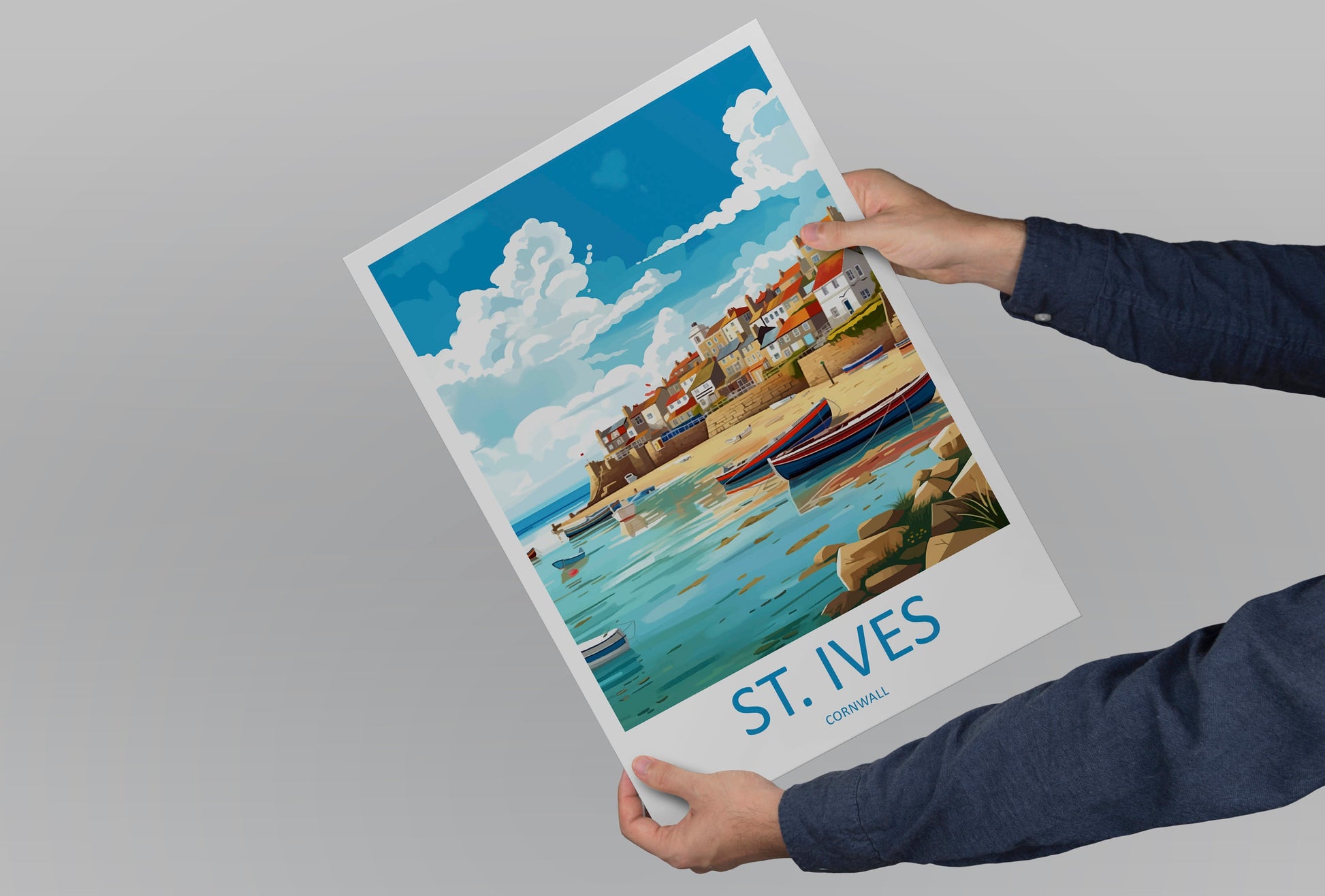 St Ives Travel Print Wall Art St Ives Wall Hanging Home Décor St Ives Gift Art Lovers England Art Lover Gift St Ives Travel Souvenir