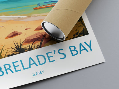 St Brelades Bay Travel Print Wall Art St Brelades Bay Wall Hanging Home Décor St Brelades Bay Gift Art Lovers Jersey Art Lover Gift