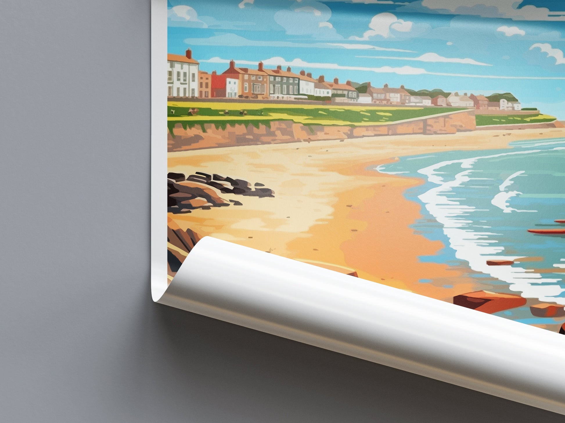 Porthcawl Bay Print Porthcawl Bay Home Decor Landscape Art Print Porthcawl Bay Wall Nature Enthusiast Gift Wall Hanging Porthcawl Bay