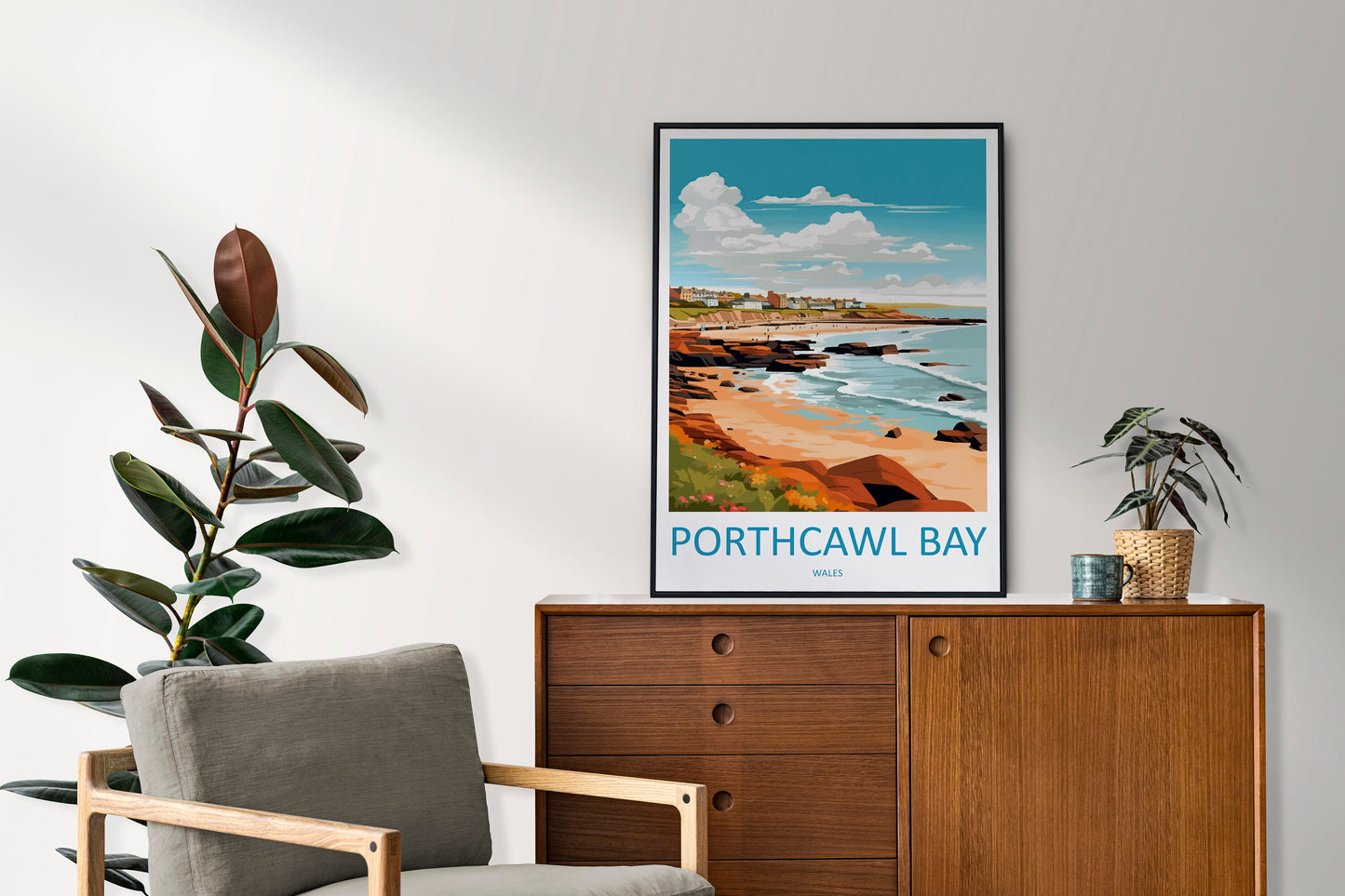 Porthcawl Bay Print Porthcawl Bay Home Decor Landscape Art Print Porthcawl Bay Wall Nature Enthusiast Gift Wall Hanging Porthcawl Bay