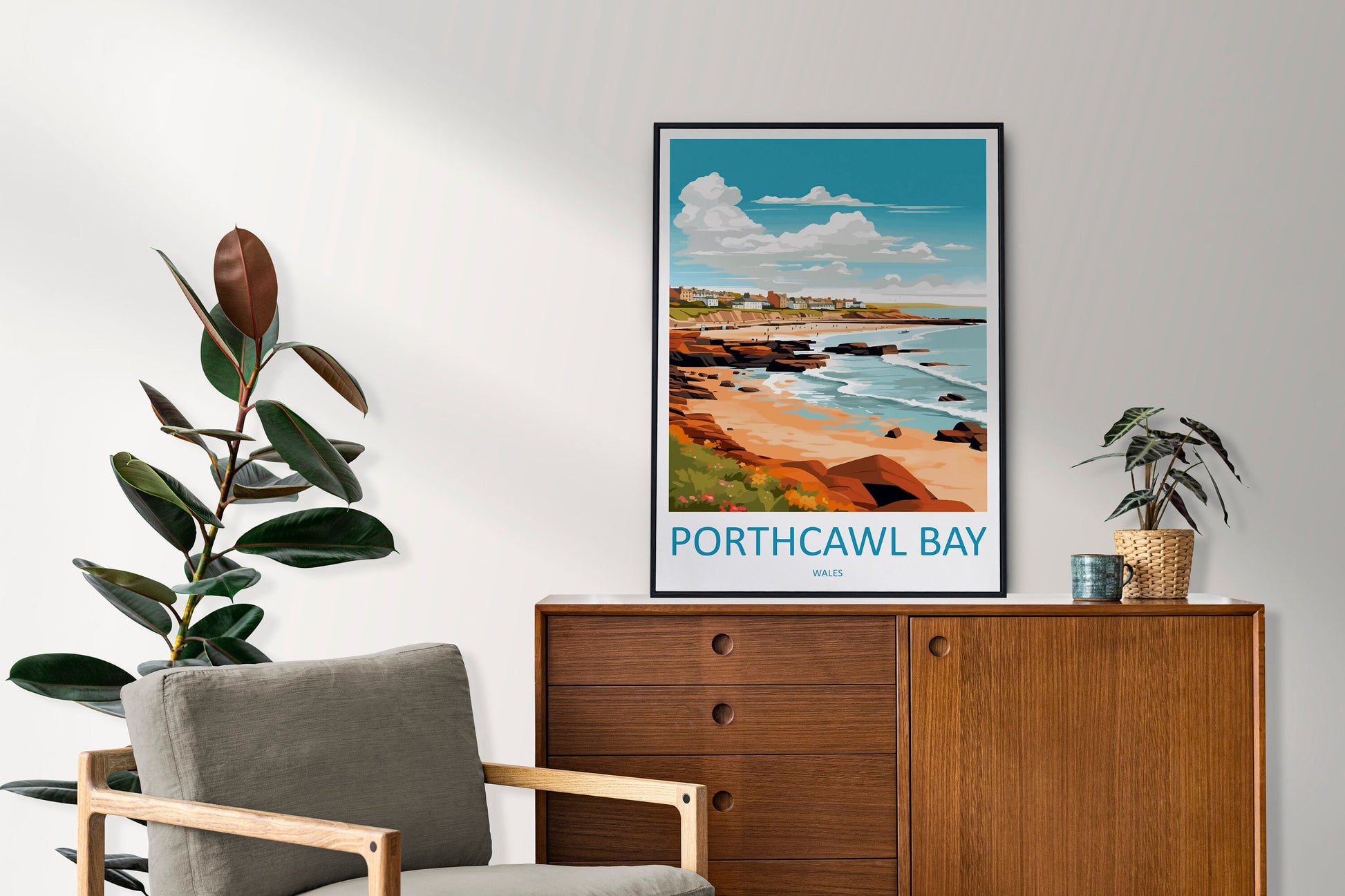 Porthcawl Bay Print Porthcawl Bay Home Decor Landscape Art Print Porthcawl Bay Wall Nature Enthusiast Gift Wall Hanging Porthcawl Bay
