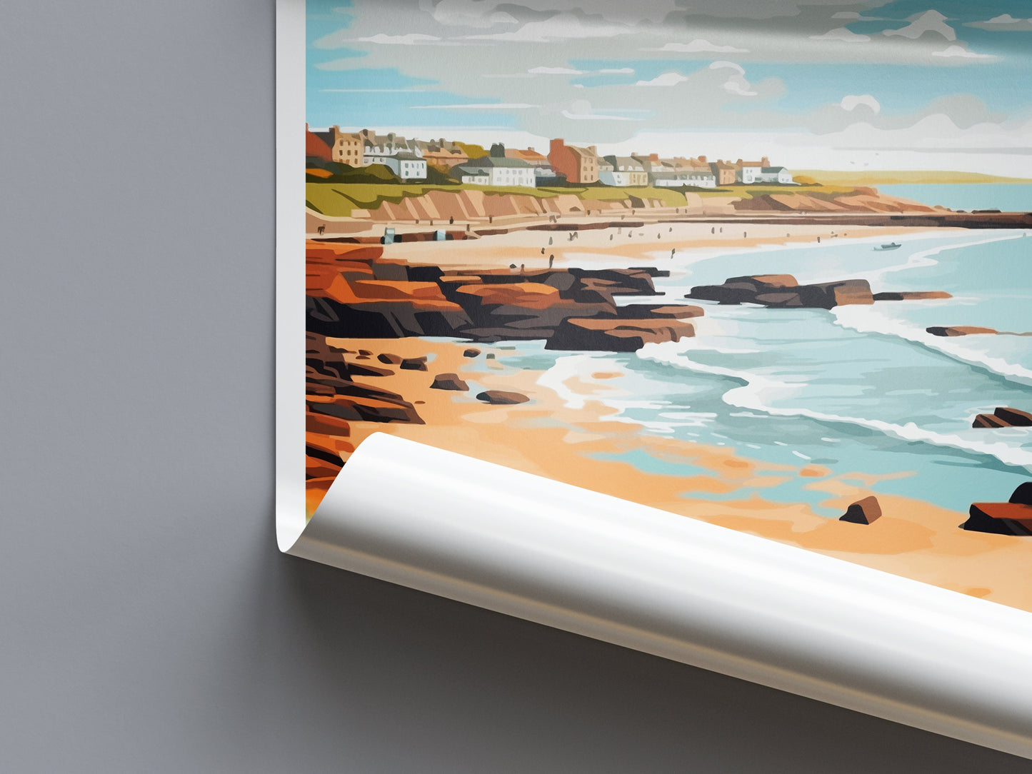 Porthcawl Bay Print Porthcawl Bay Home Decor Landscape Art Print Porthcawl Bay Wall Nature Enthusiast Gift Wall Hanging Porthcawl Bay