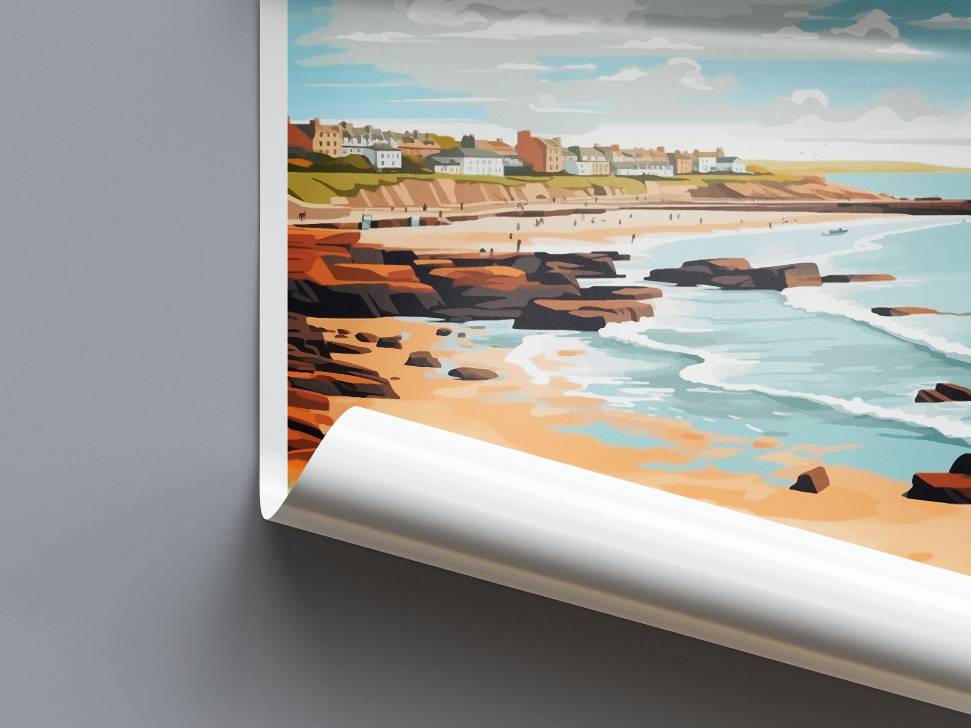 Porthcawl Bay Print Porthcawl Bay Home Decor Landscape Art Print Porthcawl Bay Wall Nature Enthusiast Gift Wall Hanging Porthcawl Bay