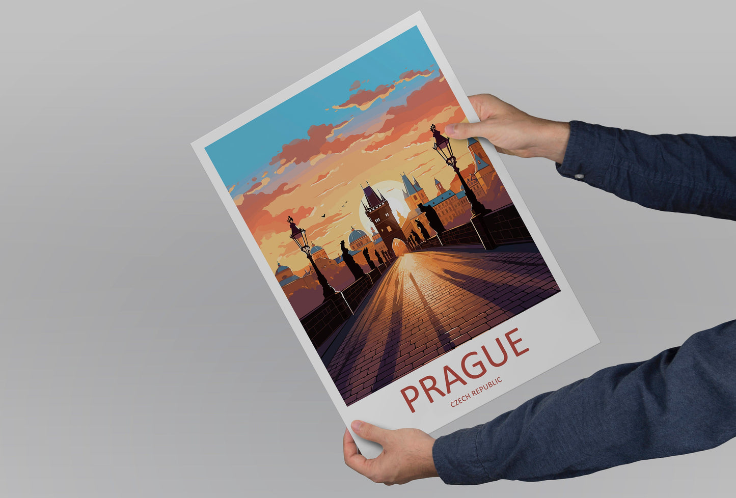 Prague Travel Print Wall Art Prague Wall Hanging Home Décor Prague Gift Art Lovers Czech Republic Art Lover Gift Prague Art Decor