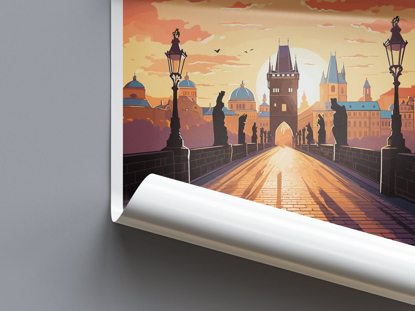 Prague Travel Print Wall Art Prague Wall Hanging Home Décor Prague Gift Art Lovers Czech Republic Art Lover Gift Prague Art Decor