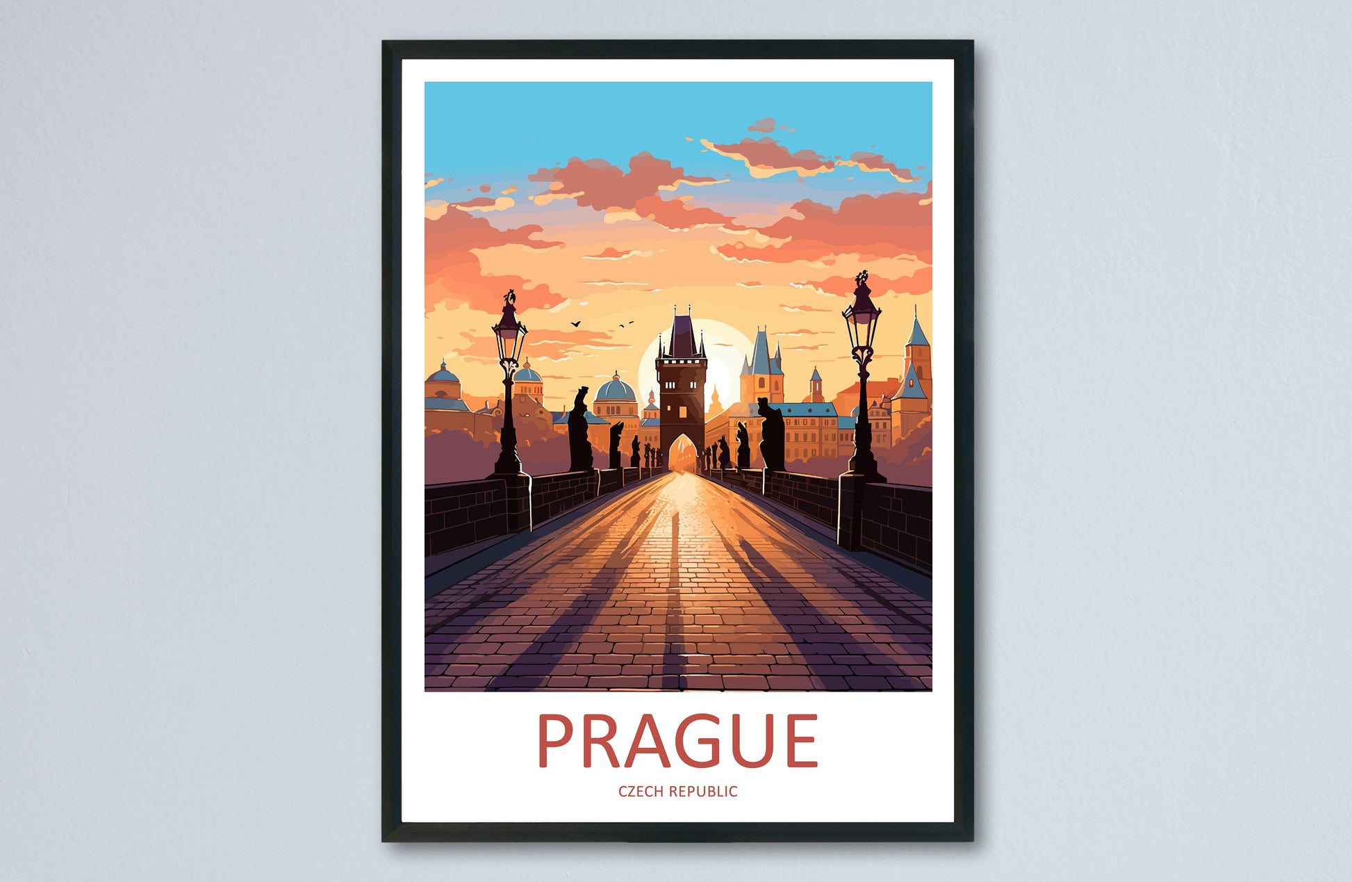 Prague Travel Print Wall Art Prague Wall Hanging Home Décor Prague Gift Art Lovers Czech Republic Art Lover Gift Prague Art Decor