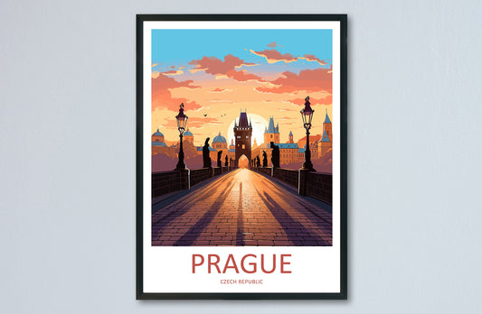 Prague Travel Print Wall Art Prague Wall Hanging Home Décor Prague Gift Art Lovers Czech Republic Art Lover Gift Prague Art Decor