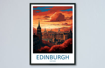 Edinburgh Cityscape Print Edinburgh Home Decor European City Art Print Edinburgh Wall Art Scotland Enthusiast Gift Wall Hanging Edinburgh