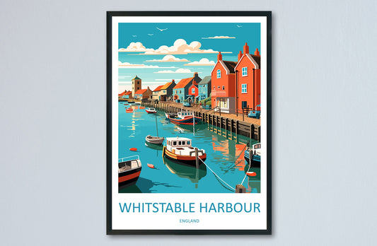 Whitstable Travel Print Wall Art Whitstable Wall Hanging Home Décor Whitstable Gift Art Lovers England Art Lover Gift Print Artwork Kent Art