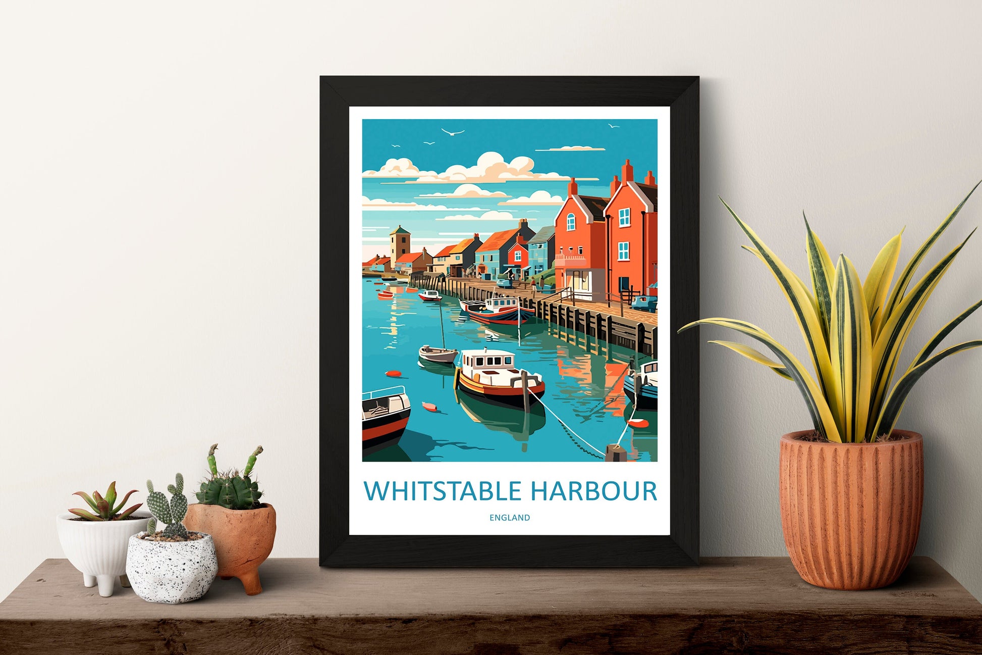 Whitstable Travel Print Wall Art Whitstable Wall Hanging Home Décor Whitstable Gift Art Lovers England Art Lover Gift Print Artwork Kent Art