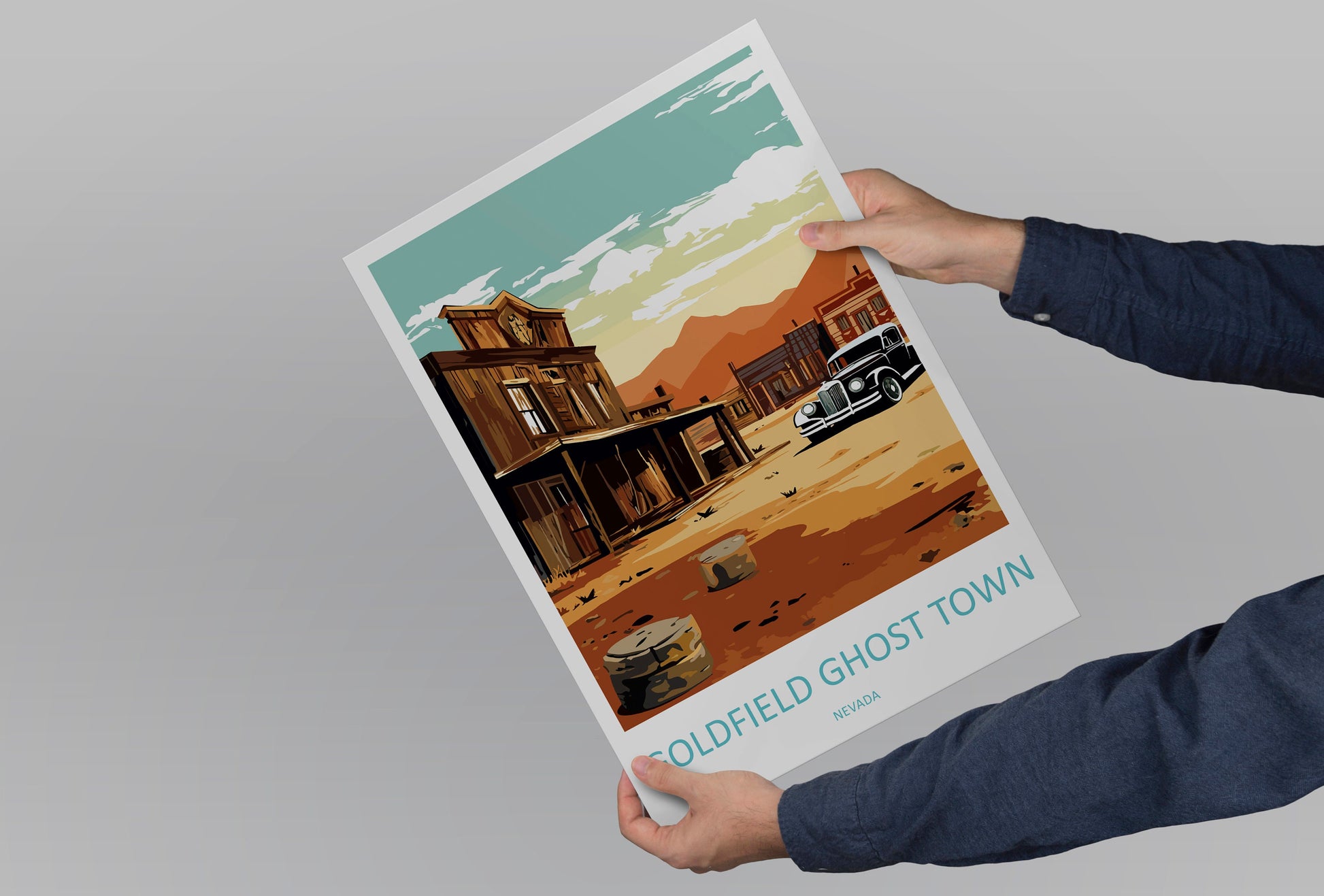Goldfield Ghost Town Travel Print Wall Art Goldfield Wall Hanging Home Décor Goldfield Gift Art Lovers Nevada Art Lover Gift Wall Décor