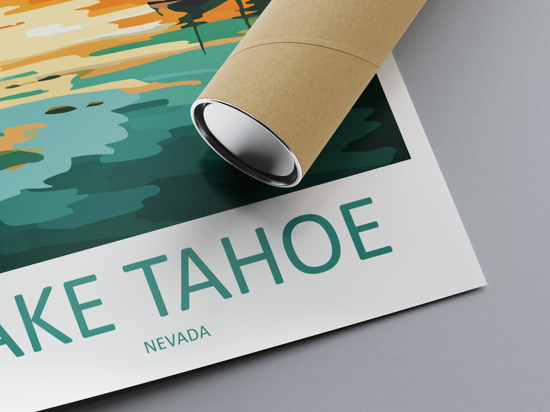 Lake Tahoe Travel Print Wall Art Lake Tahoe Wall Hanging Home Décor Lake Tahoe Gift Art Lovers Nevada Art Lover Gift Lake Tahoe Decor