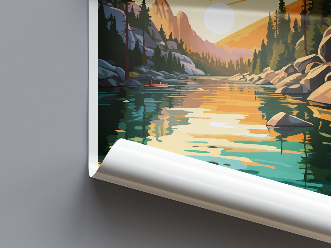 Lake Tahoe Travel Print Wall Art Lake Tahoe Wall Hanging Home Décor Lake Tahoe Gift Art Lovers Nevada Art Lover Gift Lake Tahoe Decor