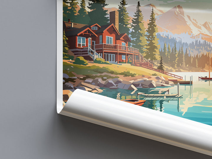 Lake Tahoe Travel Print Wall Art Lake Tahoe Wall Hanging Home Décor Lake Tahoe Gift Art Lovers Nevada Art Lover Gift Lake Tahoe Decor