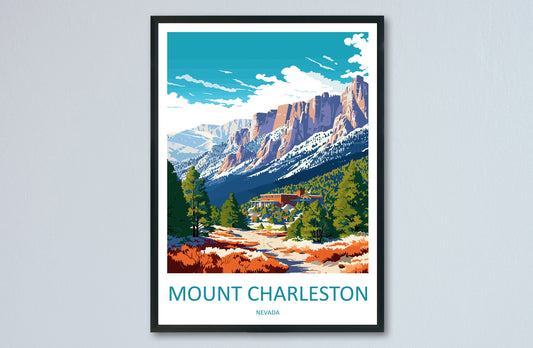 Mount Charleston Travel Print Wall Art Mount Charleston Wall Hanging Home Décor Mount Charleston Gift Art Lovers Nevada Art Lover Gift