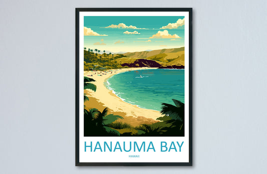 Hanauma Bay Travel Print Wall Art Hanauma Bay Wall Hanging Home Décor Hanauma Bay Gift Art Lovers Hawaii Art Lover Gift Print Artwork