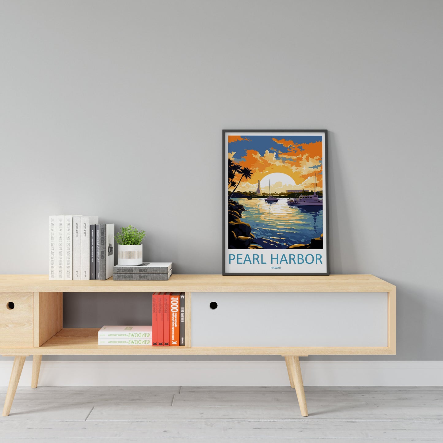 Pearl Harbor Travel Print Wall Art Pearl Harbor Wall Hanging Home Décor Pearl Harbor Gift Art Lovers Hawaii Art Lover Gift Print Artwork