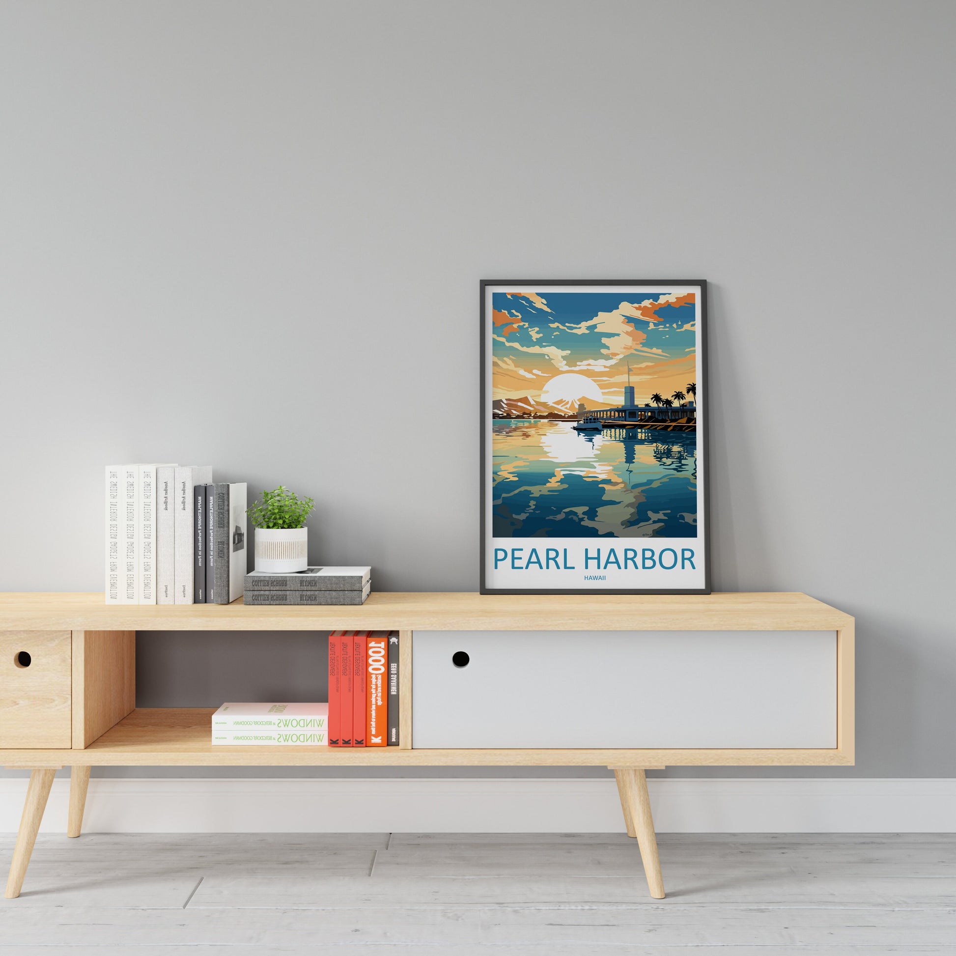 Pearl Harbor Travel Print Wall Art Pearl Harbor Wall Hanging Home Décor Pearl Harbor Gift Art Lovers Hawaii Art Lover Gift Print Artwork