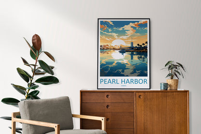 Pearl Harbor Travel Print Wall Art Pearl Harbor Wall Hanging Home Décor Pearl Harbor Gift Art Lovers Hawaii Art Lover Gift Print Artwork