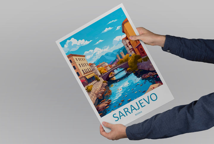 Sarajevo Travel Print Sarajevo Bosnia Home Décor Art Print Herzegovina City Room Print For Sarajevo Wall Art Gift Art