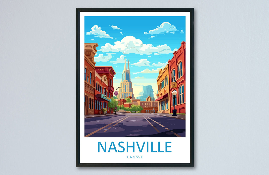 Nashville Travel Print Wall Art Nashville Wall Hanging Home Décor Nashville Gift Art Lovers Gift Nashville Tennessee Gift Poster