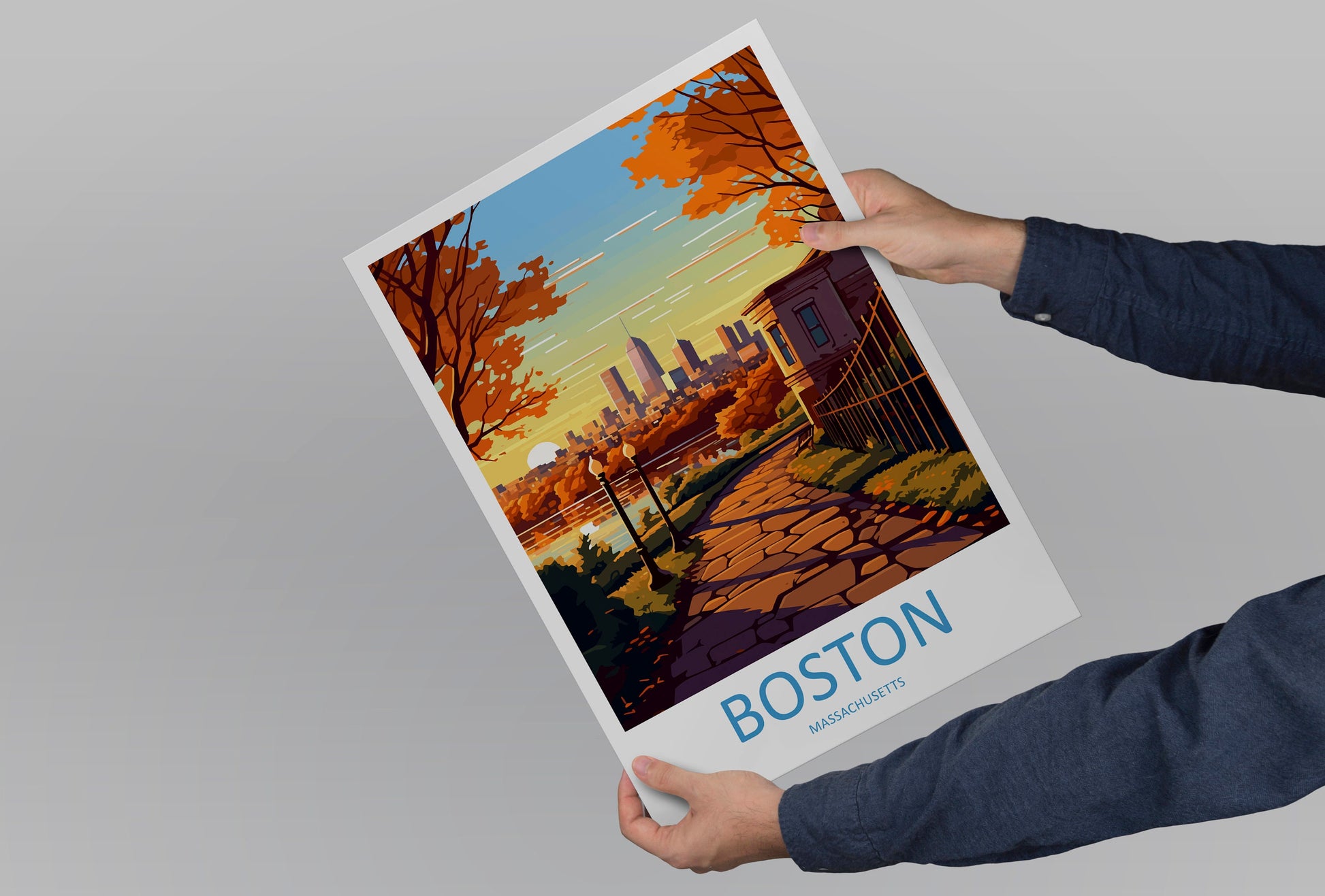 Boston Travel Print Wall Art Boston Wall Hanging Home Décor Boston Gift Art Lovers Massachusetts Art Gift Lover Print Massachusetts Decor
