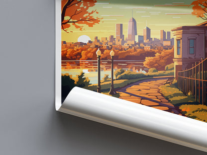 Boston Travel Print Wall Art Boston Wall Hanging Home Décor Boston Gift Art Lovers Massachusetts Art Gift Lover Print Massachusetts Decor