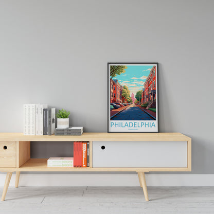 Philadelphia Travel Print Wall Art Philadelphia Wall Hanging Home Décor Philadelphia Gift Art Lovers Pennsylvania Art Lover Travel Poster