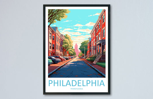 Philadelphia Travel Print Wall Art Philadelphia Wall Hanging Home Décor Philadelphia Gift Art Lovers Pennsylvania Art Lover Travel Poster