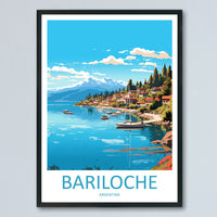 Bariloche Travel Print Wall Art Bariloche Wall Hanging Home Décor Bariloche Gift Art Lovers Argentina Art Lover Gift Bariloche Art