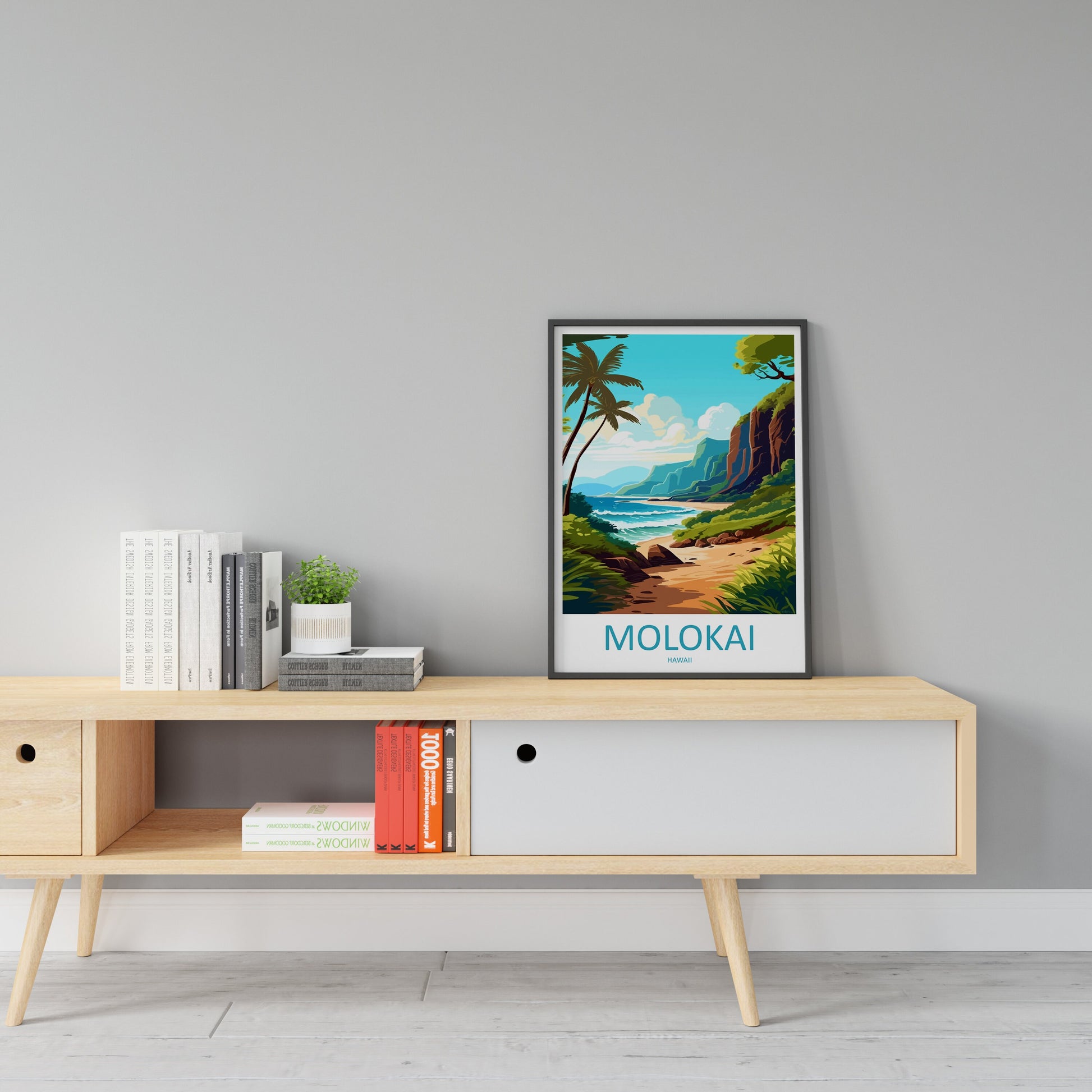 Molokai Travel Print Wall Art Molokai Wall Hanging Home Décor Molokai Gift Art Lovers Hawaii Art Lover Gift Print Artwork