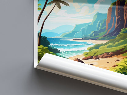 Molokai Travel Print Wall Art Molokai Wall Hanging Home Décor Molokai Gift Art Lovers Hawaii Art Lover Gift Print Artwork