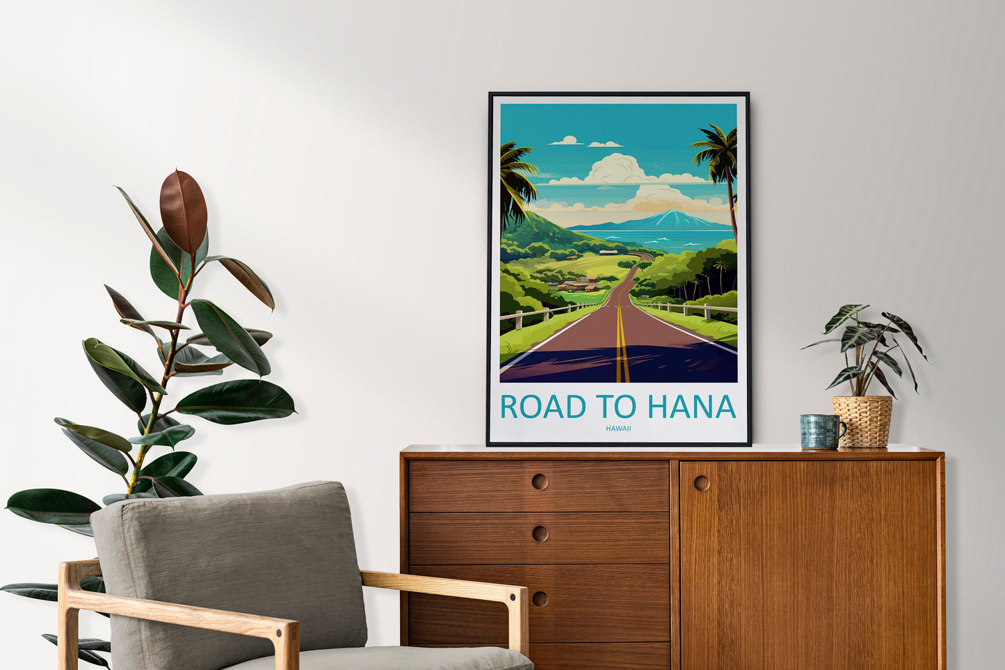 Road To Hana Travel Print Wall Art Road To Hana Wall Hanging Home Décor Road To Hana Gift Art Lovers Hawaii Art Lover Gift Print Artwork