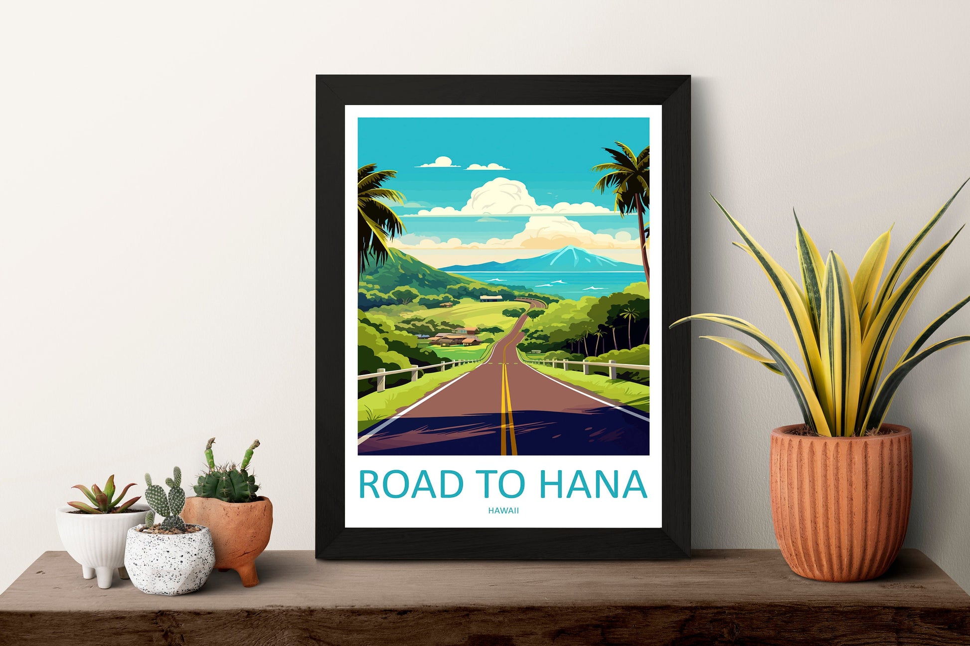 Road To Hana Travel Print Wall Art Road To Hana Wall Hanging Home Décor Road To Hana Gift Art Lovers Hawaii Art Lover Gift Print Artwork
