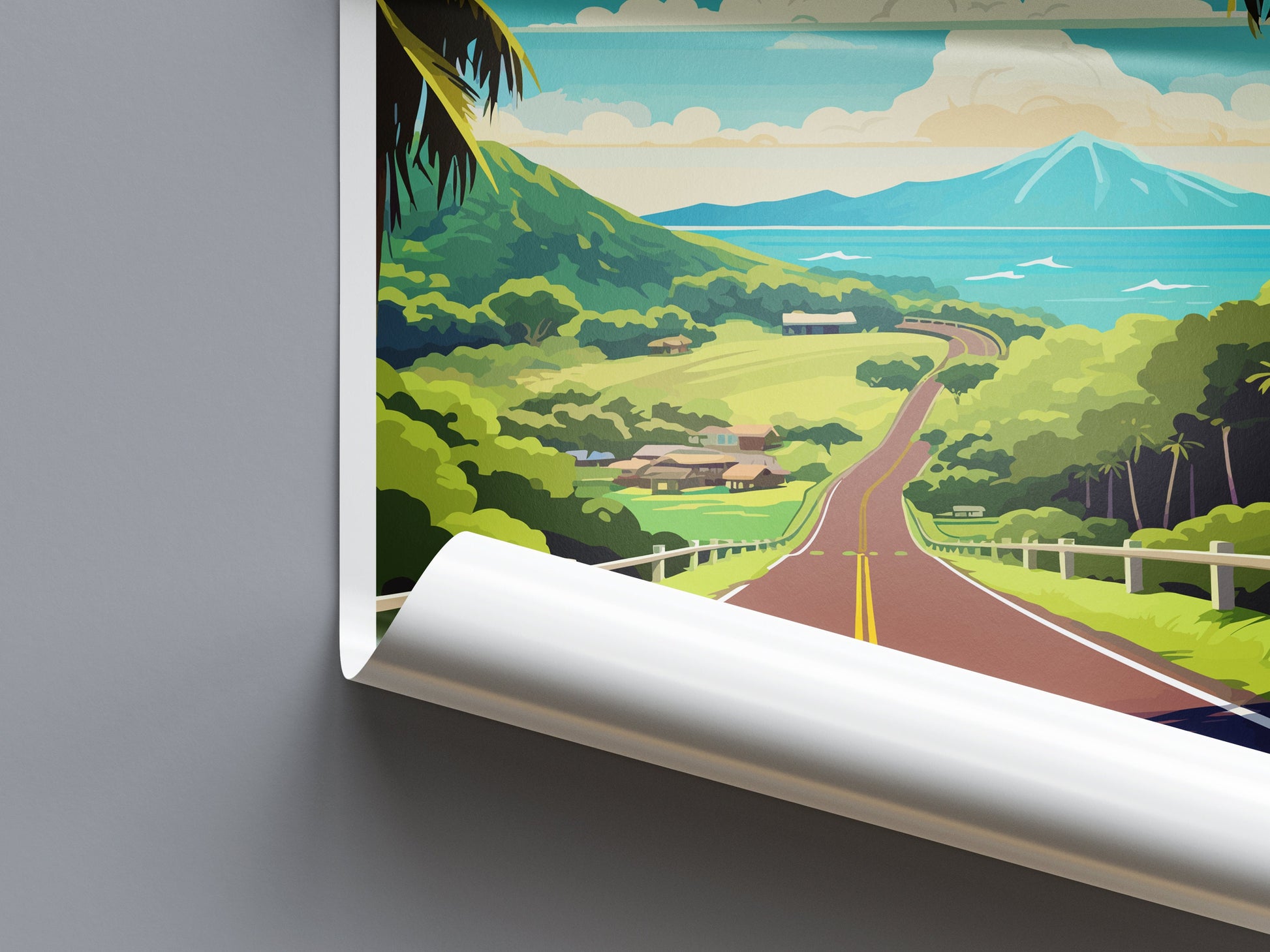 Road To Hana Travel Print Wall Art Road To Hana Wall Hanging Home Décor Road To Hana Gift Art Lovers Hawaii Art Lover Gift Print Artwork