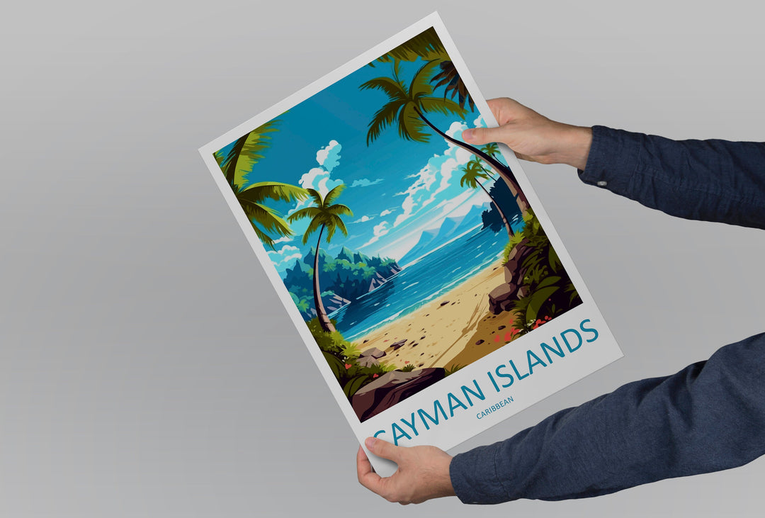 Cayman Islands Travel Print Wall Art Cayman Islands Wall Hanging Home Décor Cayman Islands Gift Art Lovers Wall Art Caribbean