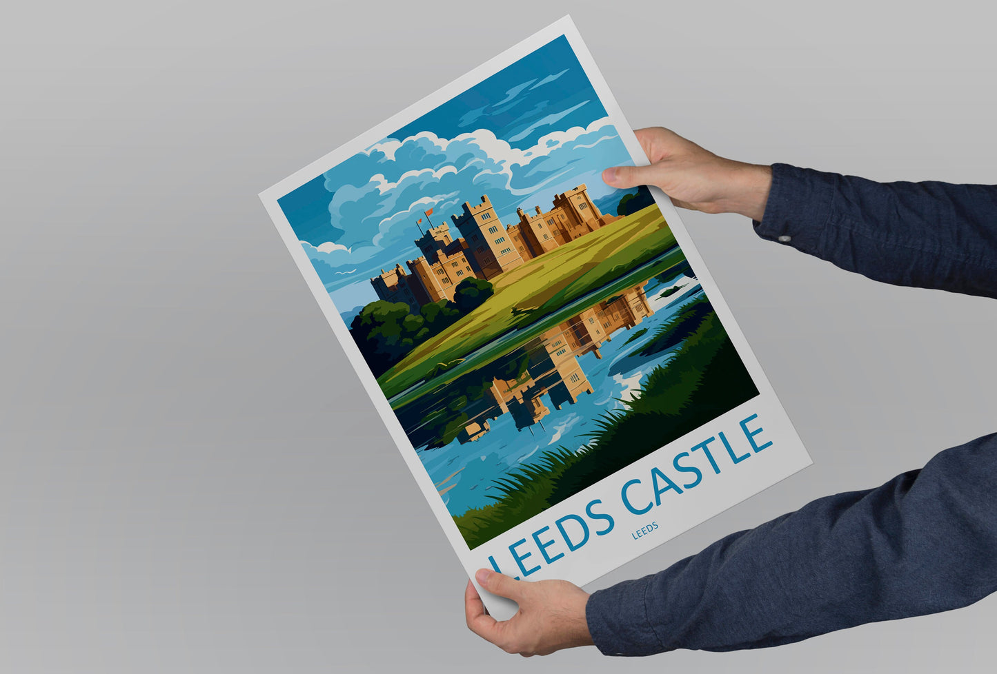Leeds Castle Travel Print Wall Art Leeds Castle Wall Hanging Home Décor Leeds Castle Gift Art Lovers England Art Lover Gift Print Artwork